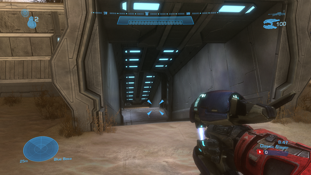 Halo: Reach - Anniversary Map Pack (Xbox 360) screenshot: High Noon - One of the paths descending down to the below hallways