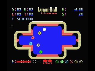 Lunar Pool (MSX) screenshot: This one is different
