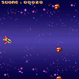 Saturn Strike (Palm OS) screenshot: Starting out