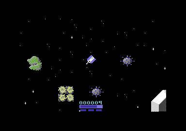 Metron (Commodore 64) screenshot: Blew up one of the mines