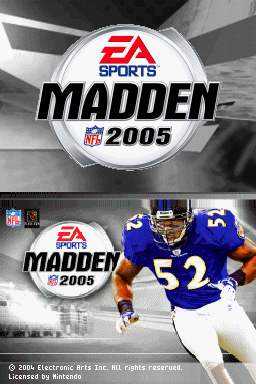 Madden NFL 2005 (Nintendo DS) screenshot: The Title Screen.