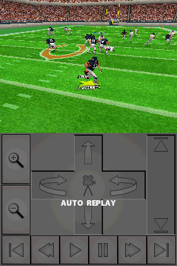 Madden NFL 2005 (Nintendo DS) screenshot: You can go back and look at previous plays from any angle you want.
