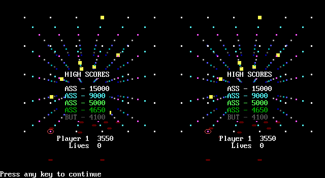 Gridfighter 3D (Macintosh) screenshot: High scores