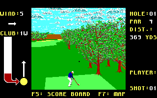 California Pro Golf (DOS) screenshot: Begin game (EGA)