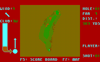 California Pro Golf (DOS) screenshot: Maps (CGA)