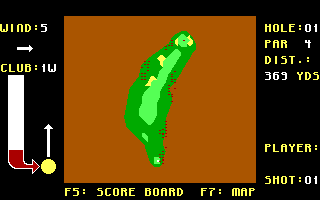 California Pro Golf (DOS) screenshot: Maps (EGA)