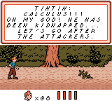 Tintin: Le Temple du Soleil (Game Boy Color) screenshot: Going after the unseen attackers