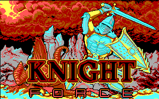Knight Force (DOS) screenshot: Title screen (EGA)
