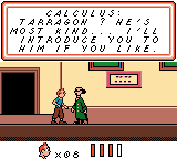 Tintin: Le Temple du Soleil (Game Boy Color) screenshot: Meeting Calculus