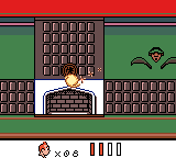 Tintin: Le Temple du Soleil (Game Boy Color) screenshot: In this stage we have to dodge flaming balls.