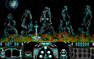 Knight Force (DOS) screenshot: Starting a new game (EGA)