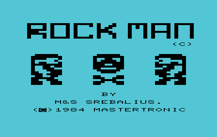 Rockman (VIC-20) screenshot: Title screen