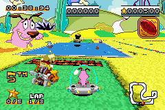 Cartoon Network Speedway (Game Boy Advance) screenshot: Racing on the playground