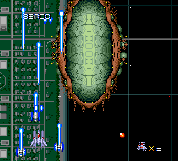 Final Blaster (TurboGrafx-16) screenshot: Stage 3