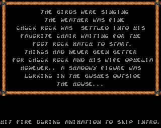 Chuck Rock (Acorn 32-bit) screenshot: Start of intro