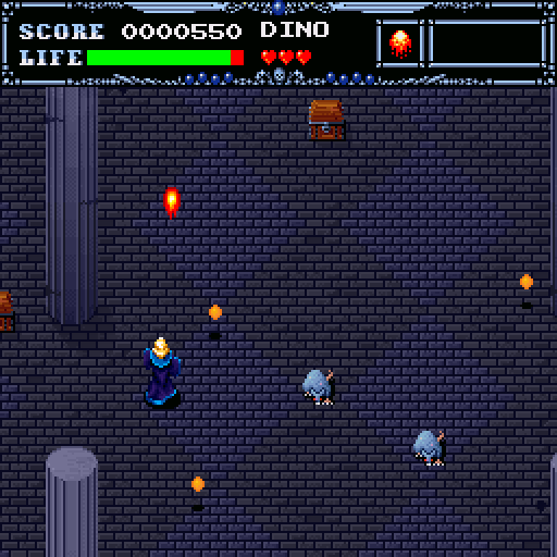 Undead Line (Sharp X68000) screenshot: Wizard in an ominous castle