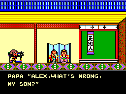 Alex Kidd: High-Tech World (SEGA Master System) screenshot: Mama and Papa