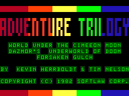 Screenshot of Adventure Trilogy (TRS-80 CoCo, 1982) - MobyGames