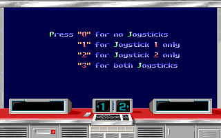 Final Orbit (DOS) screenshot: Select Joystick or Keyboard (VGA)