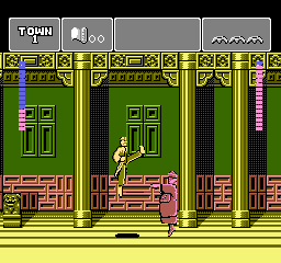 Phantom Fighter (NES) screenshot: Beat 'Em Up With Your Kung-Fu Moves!!