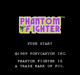 Phantom Fighter (NES) screenshot: Title Screen