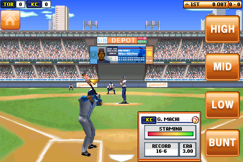 Derek Jeter Pro Baseball 2008 (Android) screenshot: Batting