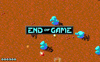 Final Orbit (DOS) screenshot: Game over (EGA/Tandy)