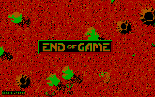 Final Orbit (DOS) screenshot: Game over (CGA)