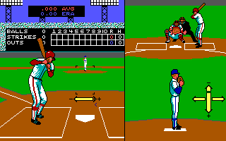 Strike Zone Baseball (DOS) screenshot: Start Strize Zone Game (EGA/Tandy/MCGA)