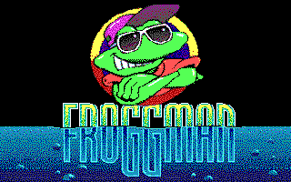 Shadow Knights (DOS) screenshot: Froggman release - logo