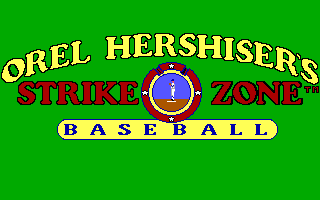 Strike Zone Baseball (DOS) screenshot: Title (EGA/Tandy/MCGA)