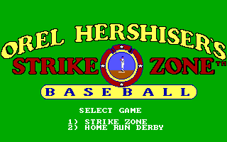 Strike Zone Baseball (DOS) screenshot: Select Game (EGA/Tandy/MCGA)