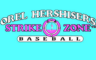 Strike Zone Baseball (DOS) screenshot: Title (CGA)