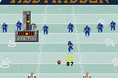 Madden NFL 2003 (Game Boy Advance) screenshot: The punting and field goal interface