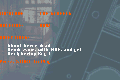 Ecks vs. Sever (Game Boy Advance) screenshot: "Shoot Sever dead" seems a little redundant, don't you think?