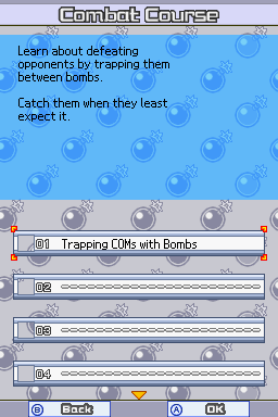 Bomberman 2 (Nintendo DS) screenshot: Combat Course.