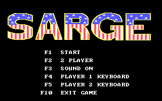 Sarge (DOS) screenshot: Menu (EGA)