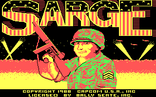 Sarge (DOS) screenshot: Title (CGA)