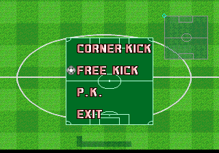 Formation Soccer 95 della Serie A (TurboGrafx CD) screenshot: Practice mode