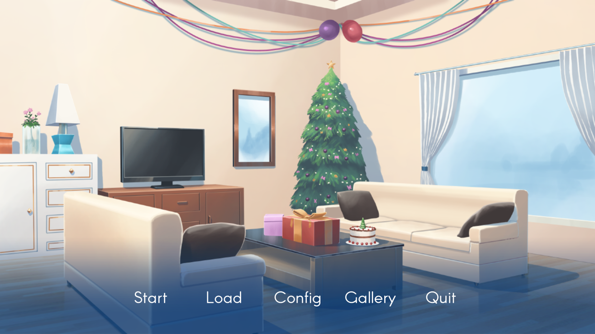 Sakura Christmas Party (Windows) screenshot: The main menu