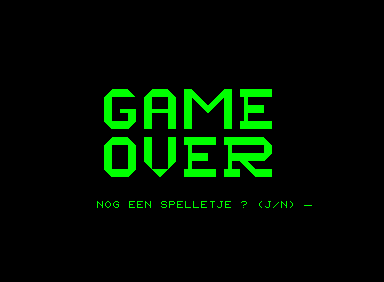 Alligator Moeras (Commodore PET/CBM) screenshot: Game over