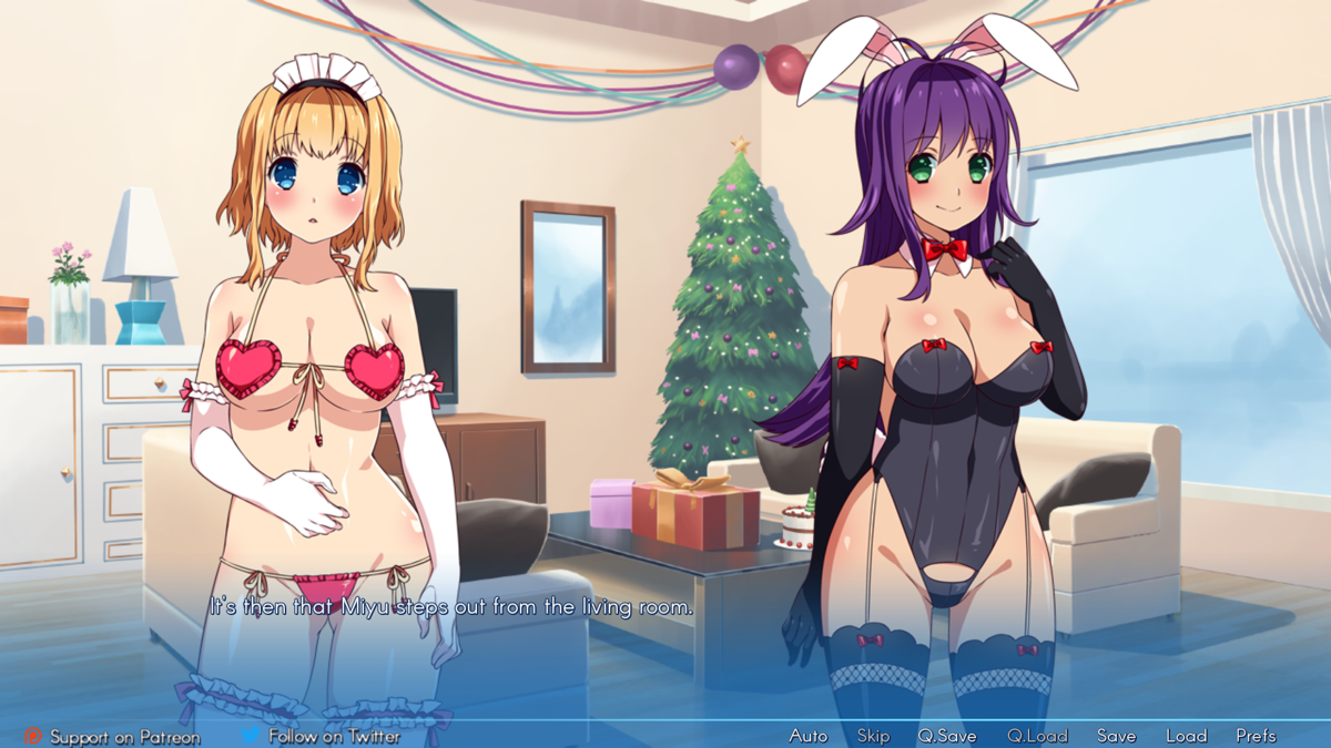 Sakura Christmas Party (Windows) screenshot: Meeting Miyu