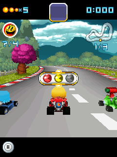 Pac-Man Kart Rally 3D (J2ME) screenshot: Ready, steady...