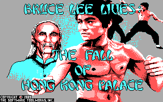 Bruce Lee Lives (DOS) screenshot: Title Screen (CGA)