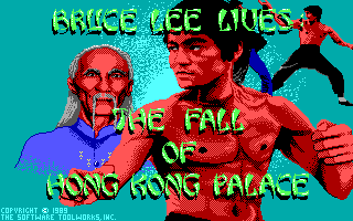 Bruce Lee Lives (DOS) screenshot: Title Screen (EGA)