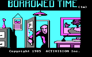 Borrowed Time (PC Booter) screenshot: Title screen - Borrowed Time