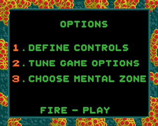 Asylum (Acorn 32-bit) screenshot: Main menu