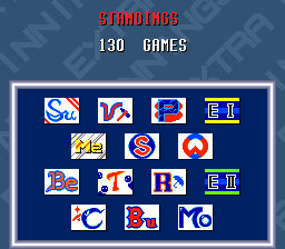 Extra Innings (SNES) screenshot: Choose the number of games in the race to the pennant