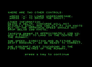 Screenshot Of Concorde Landing Simulation (commodore Pet Cbm, 1980 