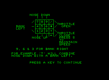 Screenshot of Concorde Landing Simulation (Commodore PET/CBM, 1980 ...